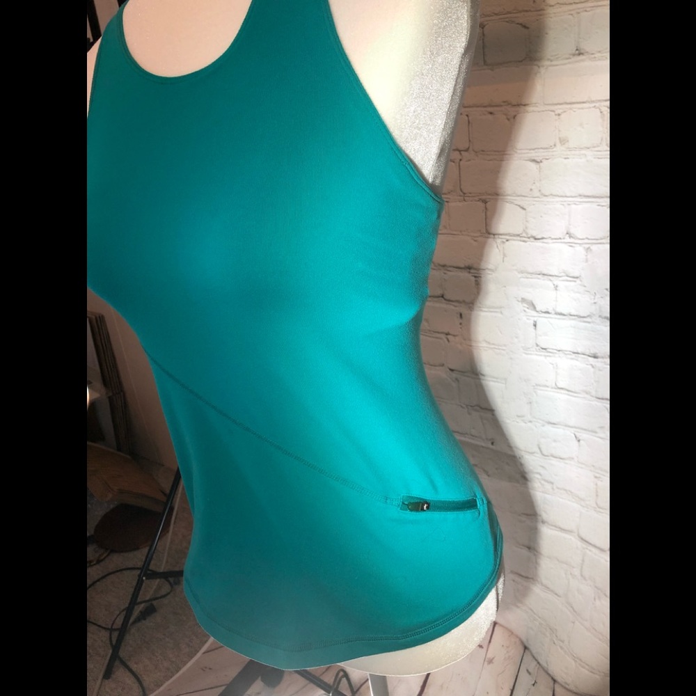 Lulu Lemon Small Aqua Halter with a side pocket